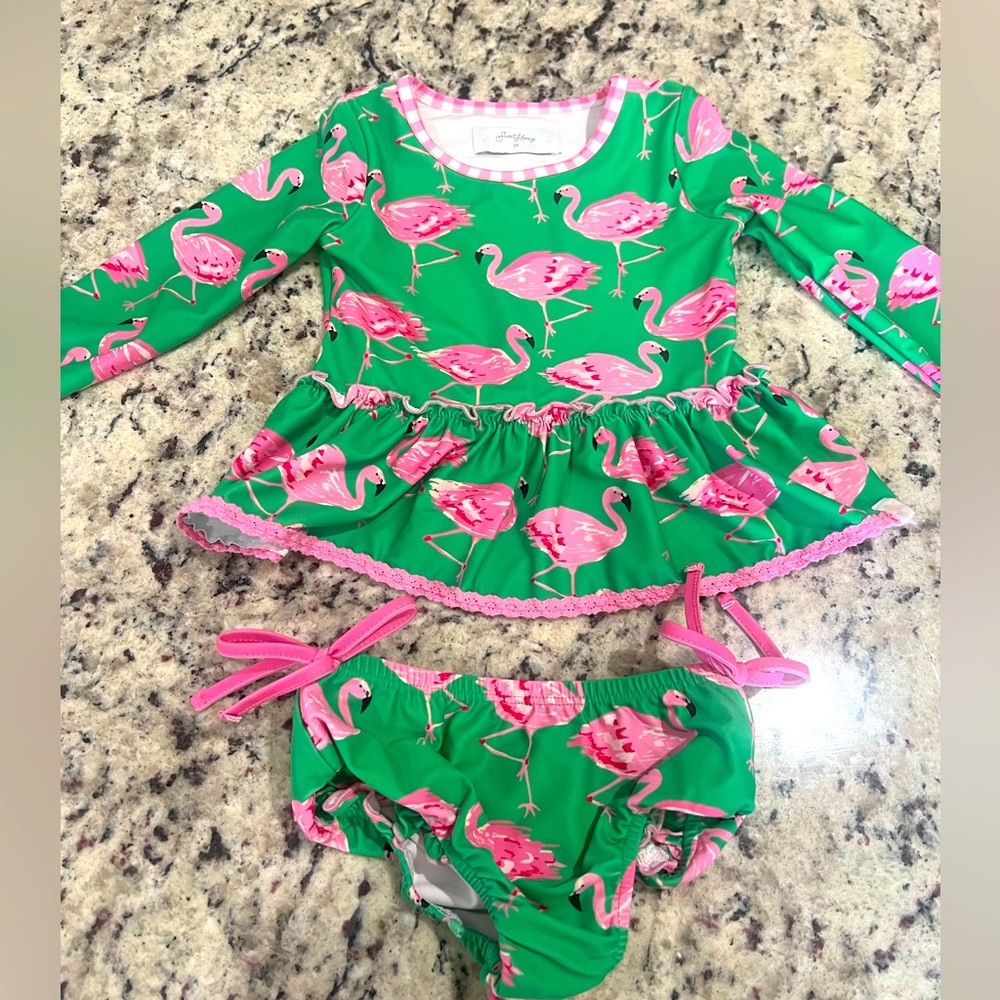 Sweet Honey Swim flamingo print 🦩